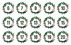 Post Free Printable Christmas Numbers 1 To 31 79848