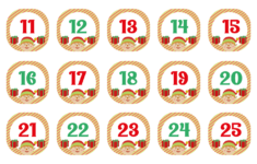 Post Free Printable Christmas Numbers 1 To 31 79848