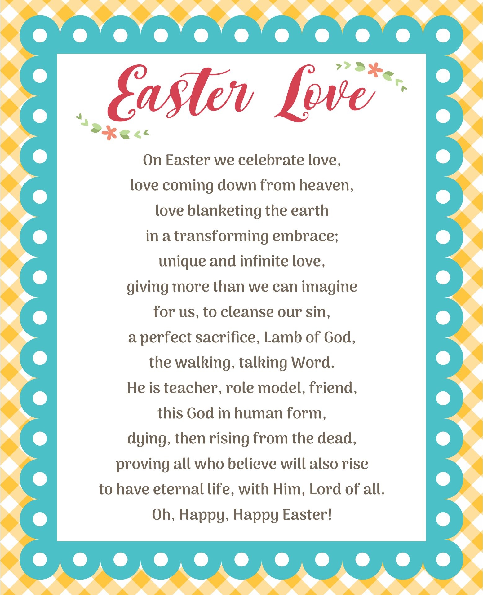 Post Free Printable Easter Poems 356620