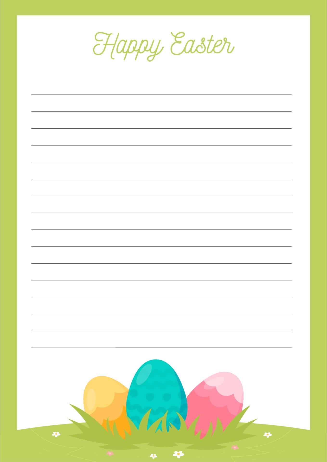 Post Free Printable Easter Stationery 110397