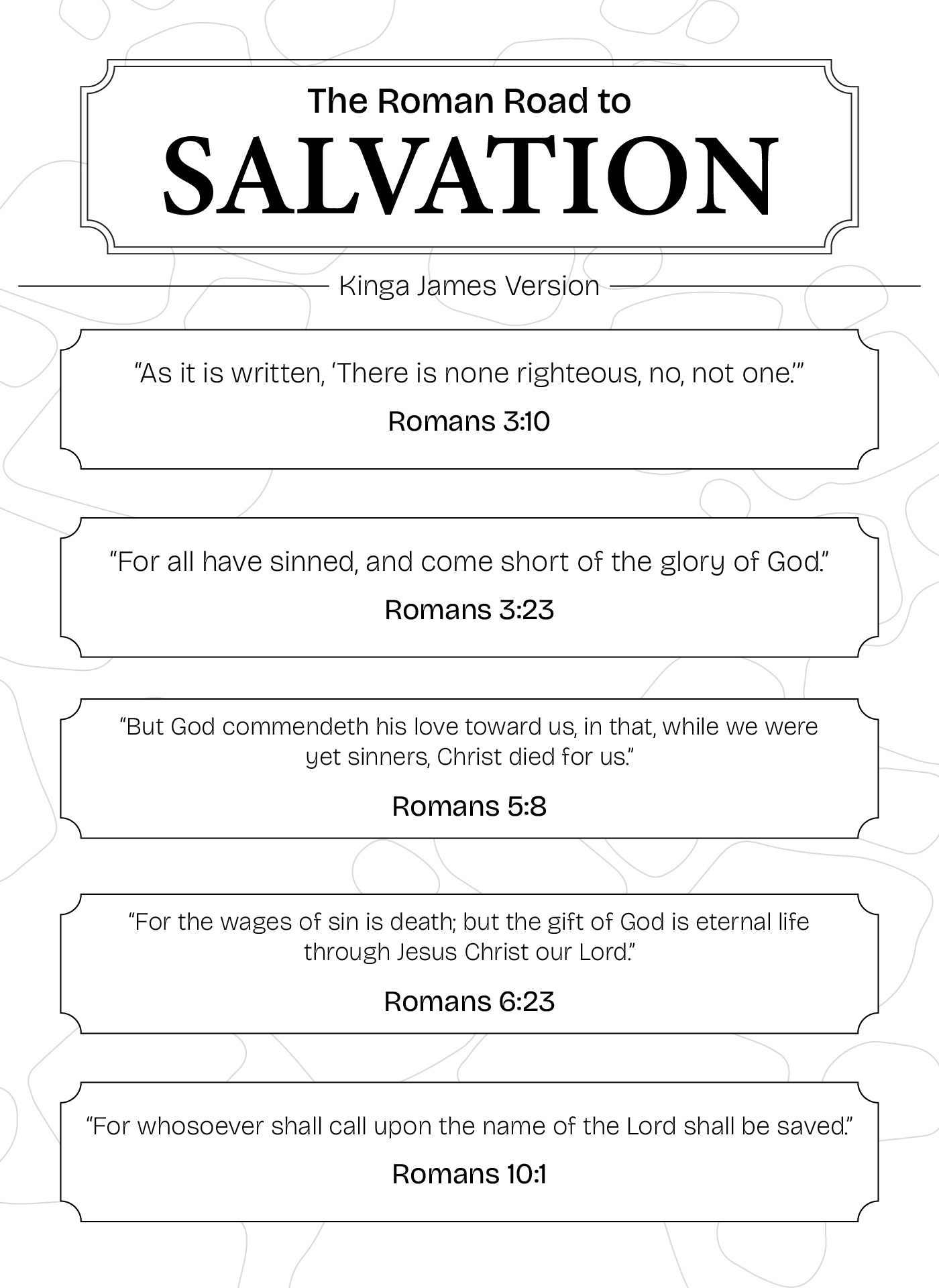 Post Free Printable Romans Road Tract 233333