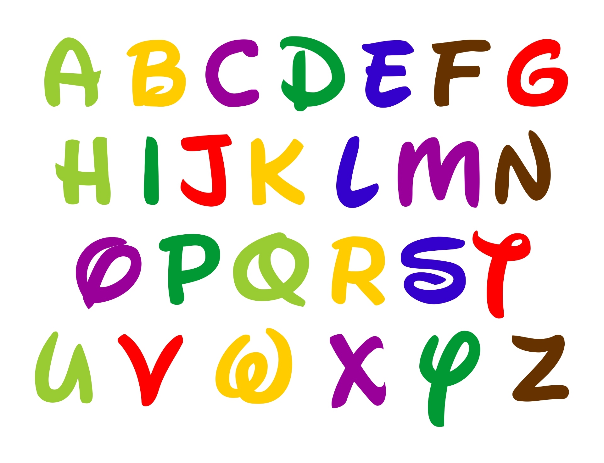 Post Large Disney Font Letter Printables 70256