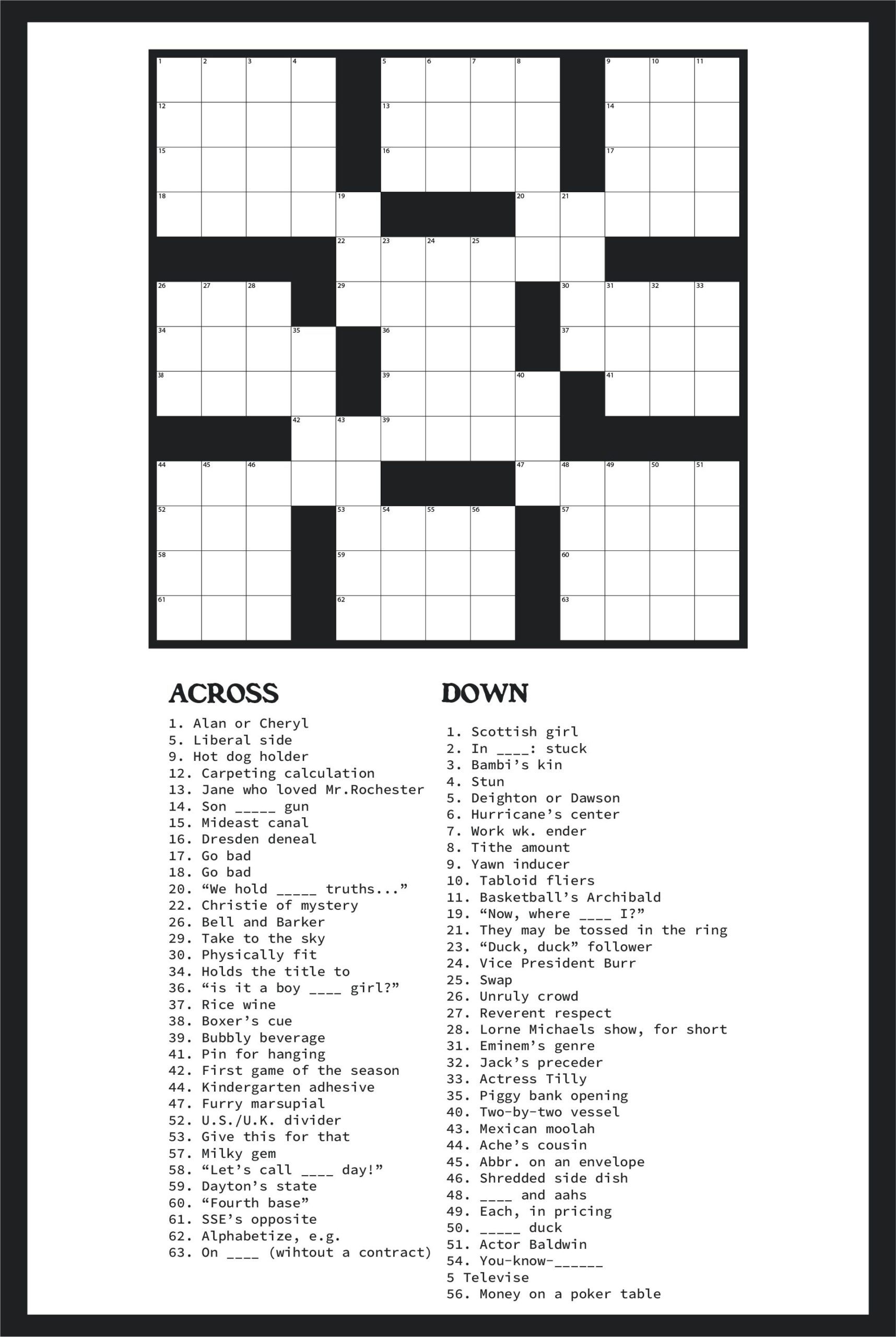 Post Large Print Easy Crossword Puzzles Printable 263418 Post Large Print Easy Crossword Puzzles Printable 263418