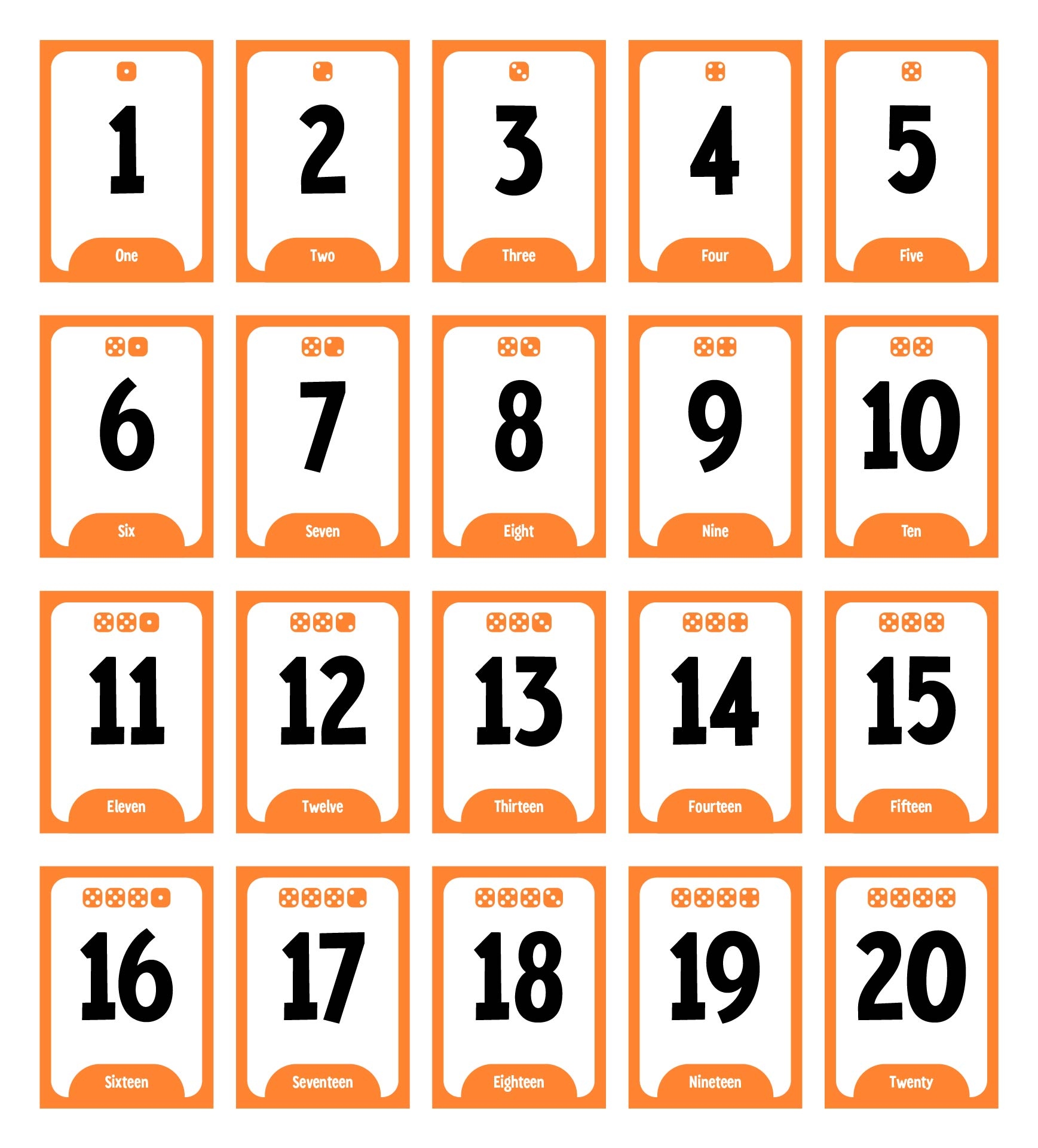 Post Large Printable Number Cards 1 20 32399 Post Large Printable Number Cards 1 20 32399