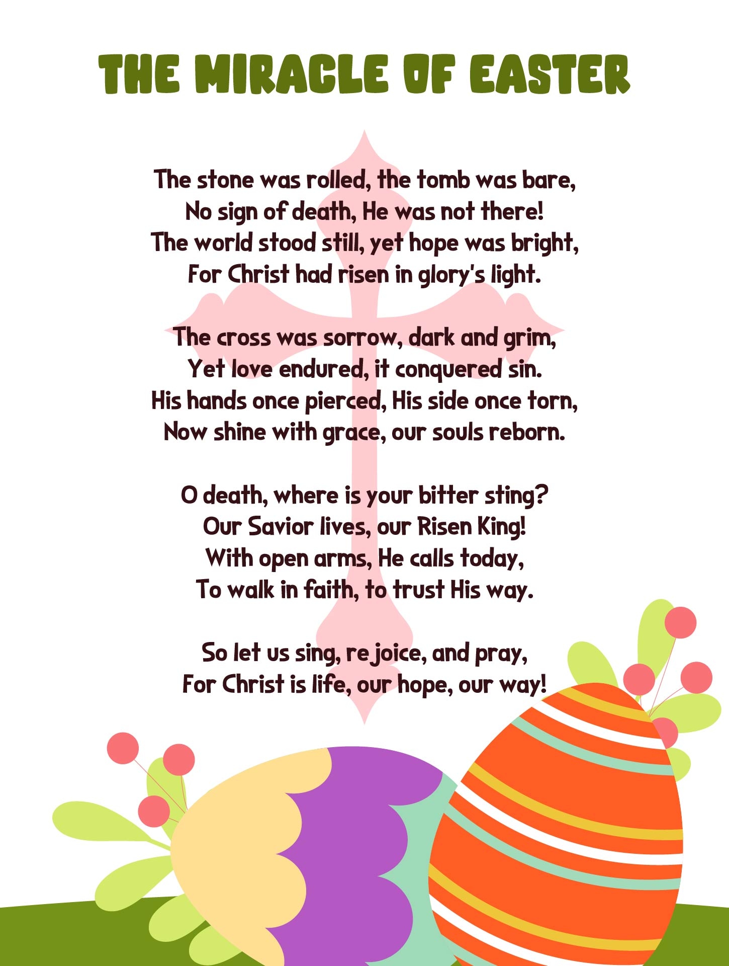free printable religious easter poems free printable religious easter poems