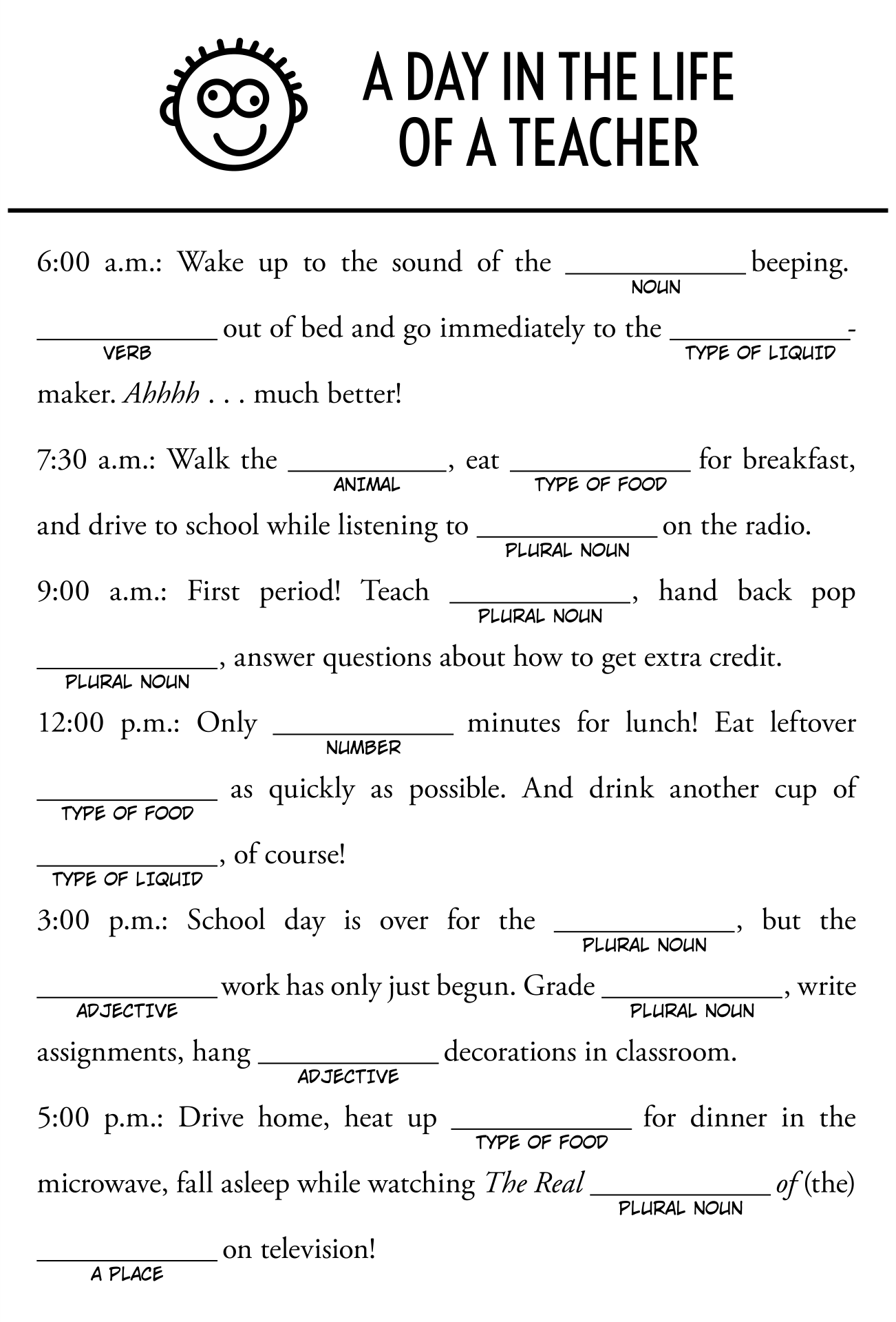 Post Office Mad Libs Printable 152738 Post Office Mad Libs Printable 152738