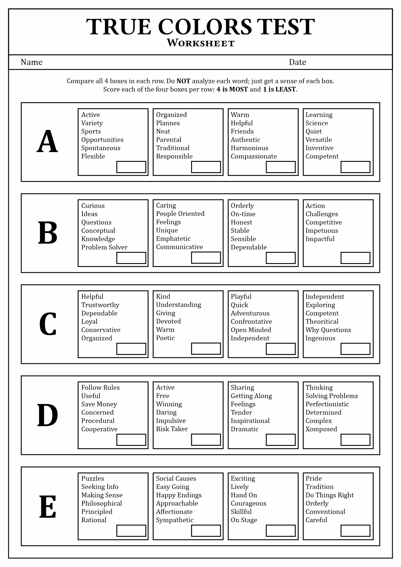 Post Personality Styles Assessment Worksheet 603711