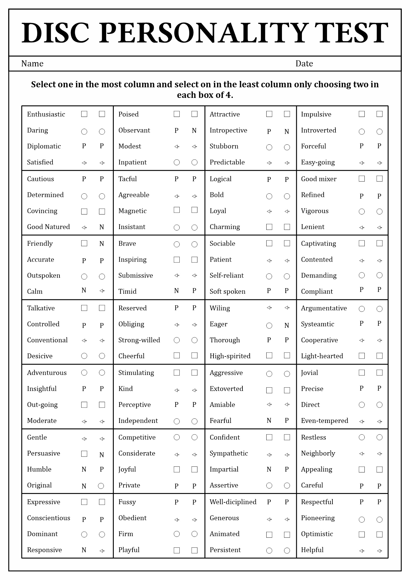 Post Personality Styles Assessment Worksheet 603711