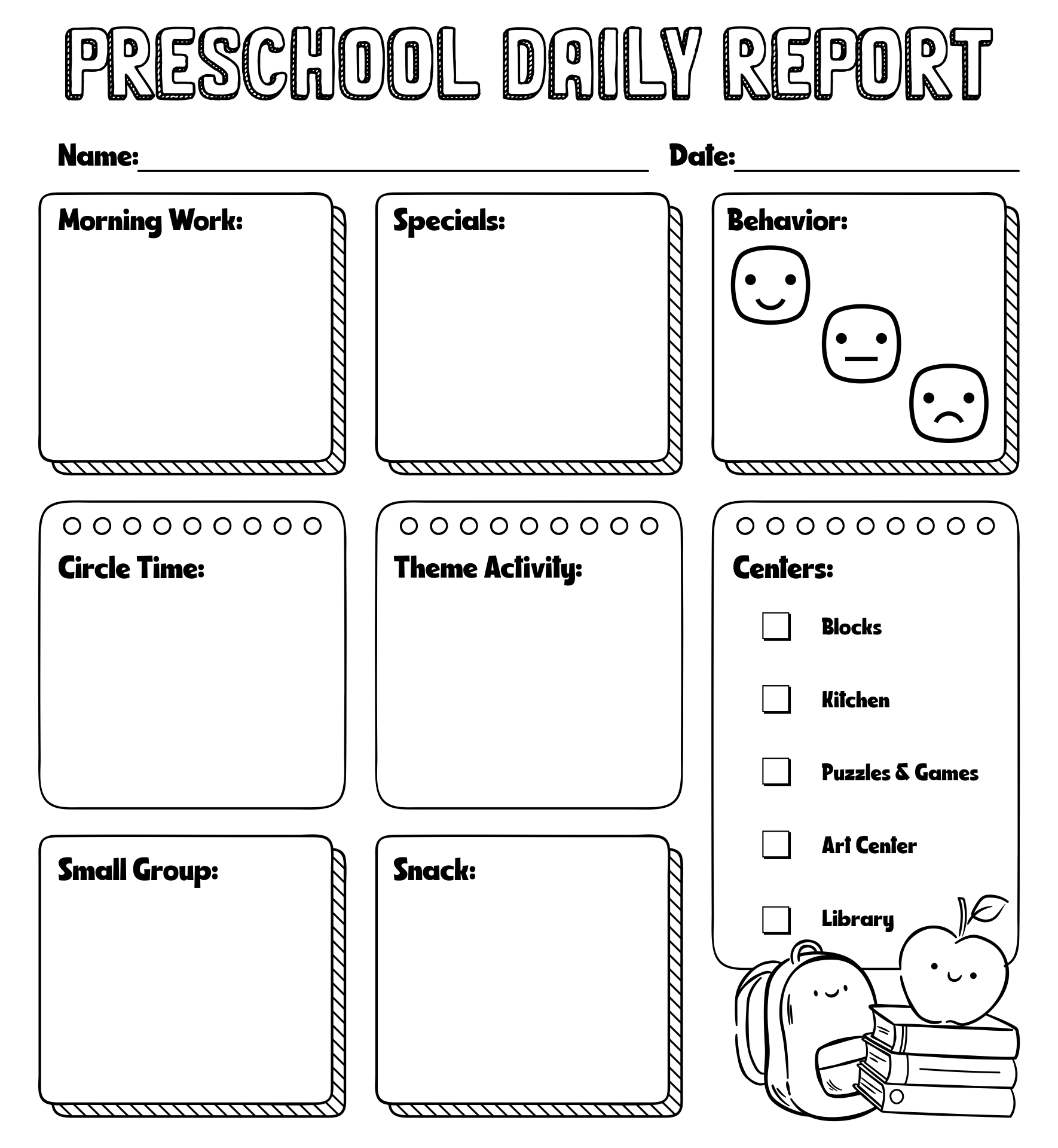 Post Preschool Daily Reports Printable 265091 Post Preschool Daily Reports Printable 265091