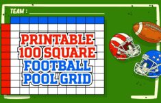Post Printable 100 Square Football Pool Grid 117248