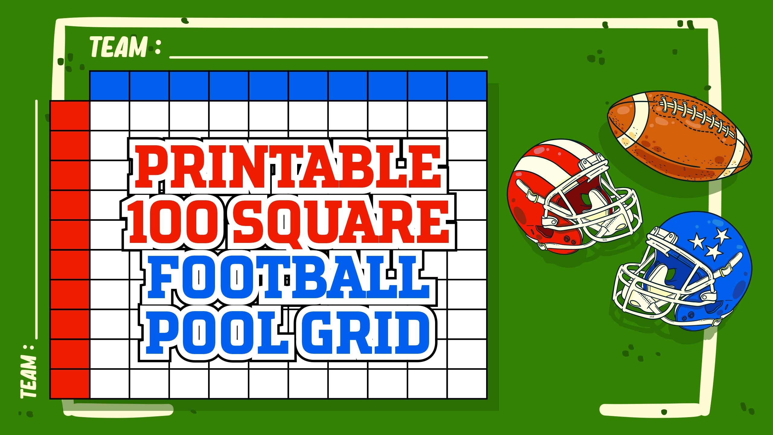 free printable 100 square football board free printable 100 square football board