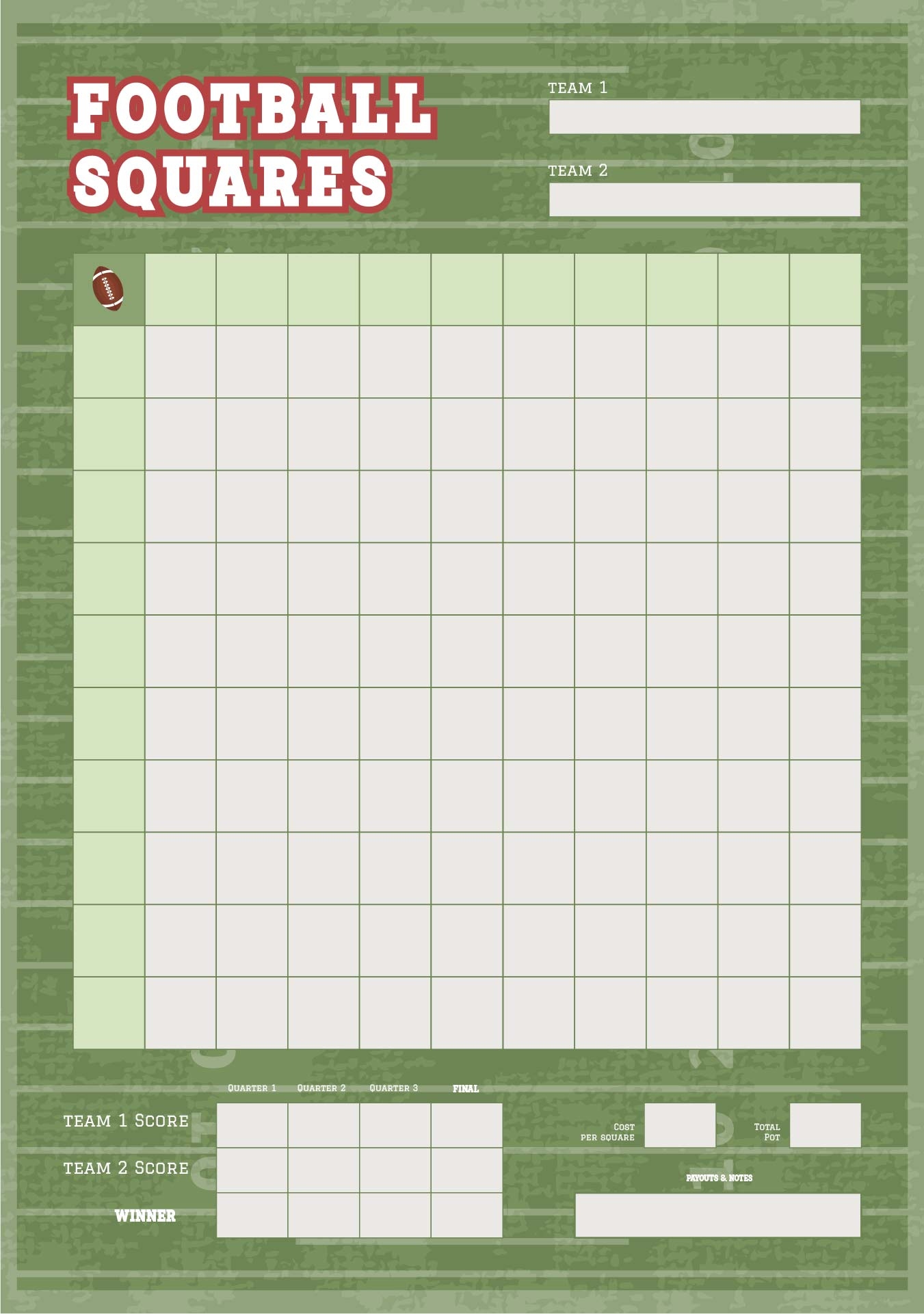Post Printable 50 Square Football Pool Grid 117195 Post Printable 50 Square Football Pool Grid 117195