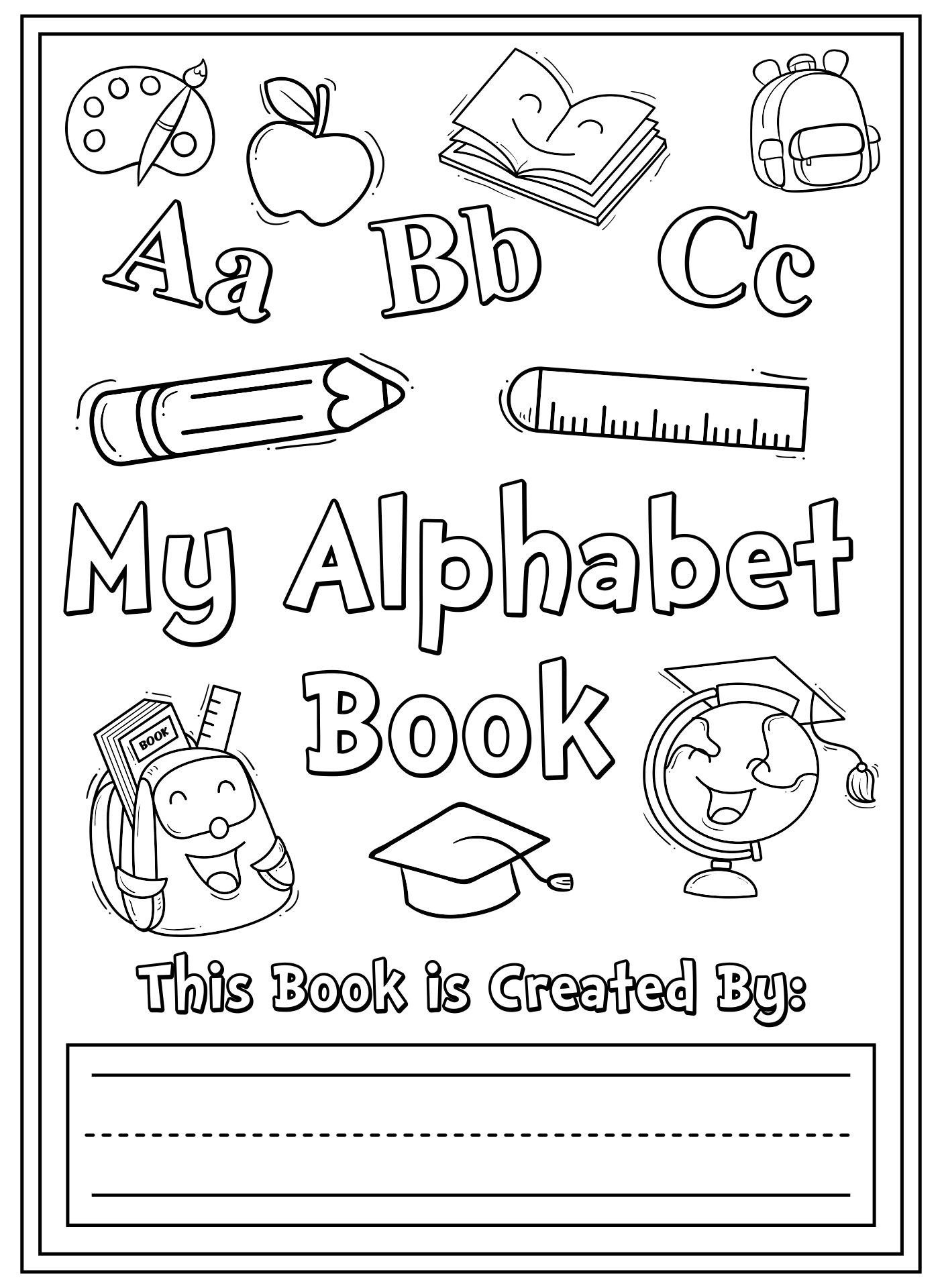 free alphabet book template free alphabet book template