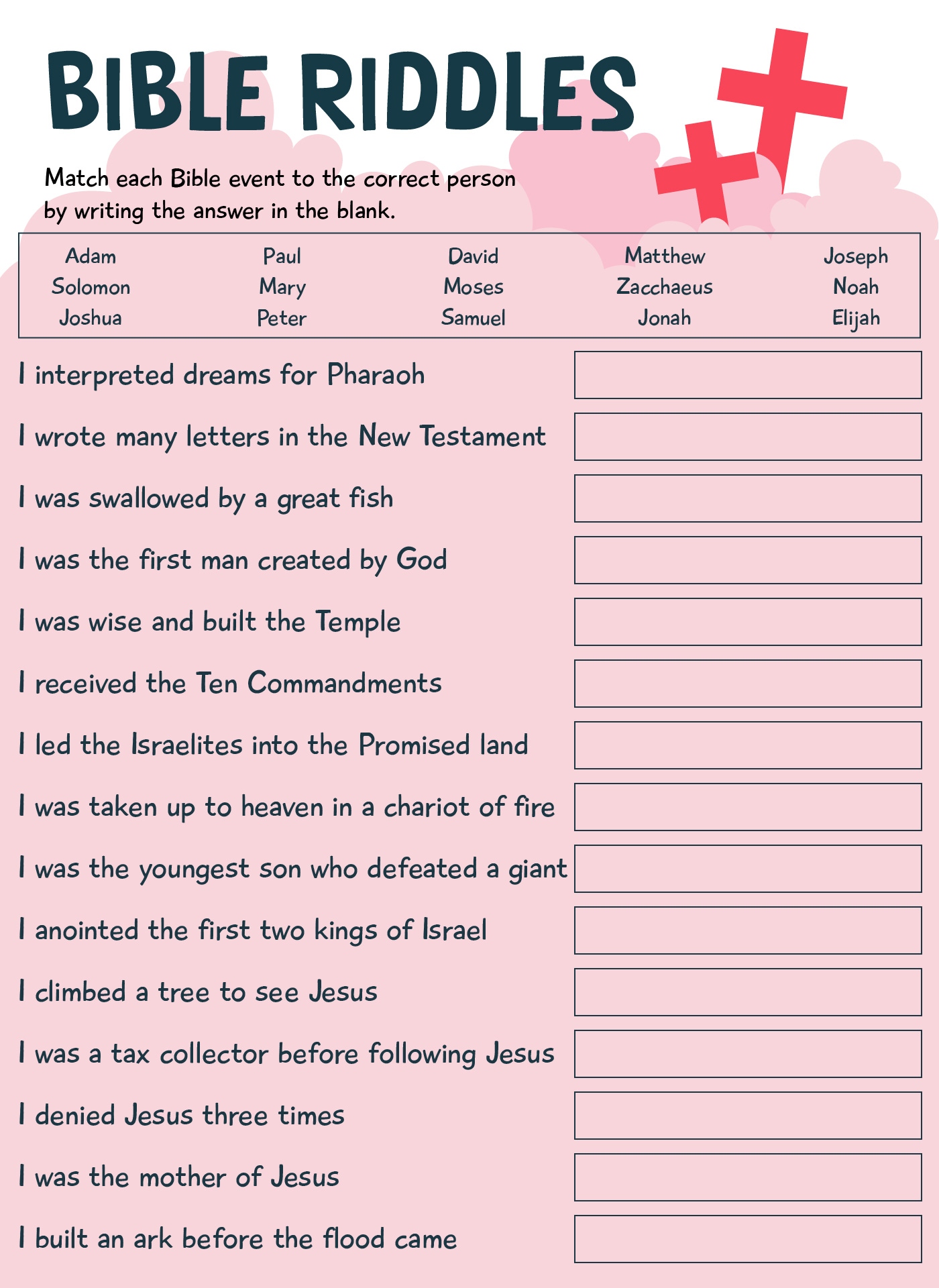 Post Printable Biblical Brain Teasers 260448
