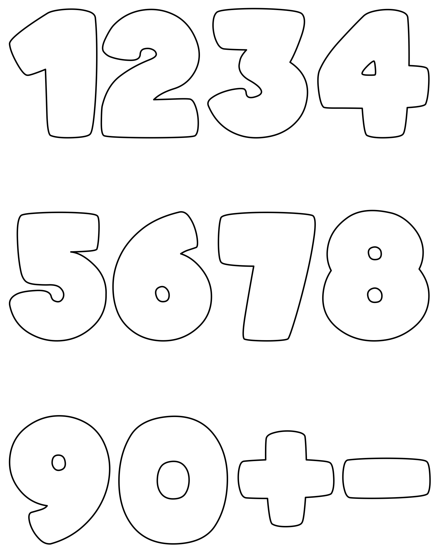 free printable bubble numbers free printable bubble numbers
