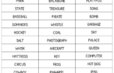Post Printable Charades Words 36416