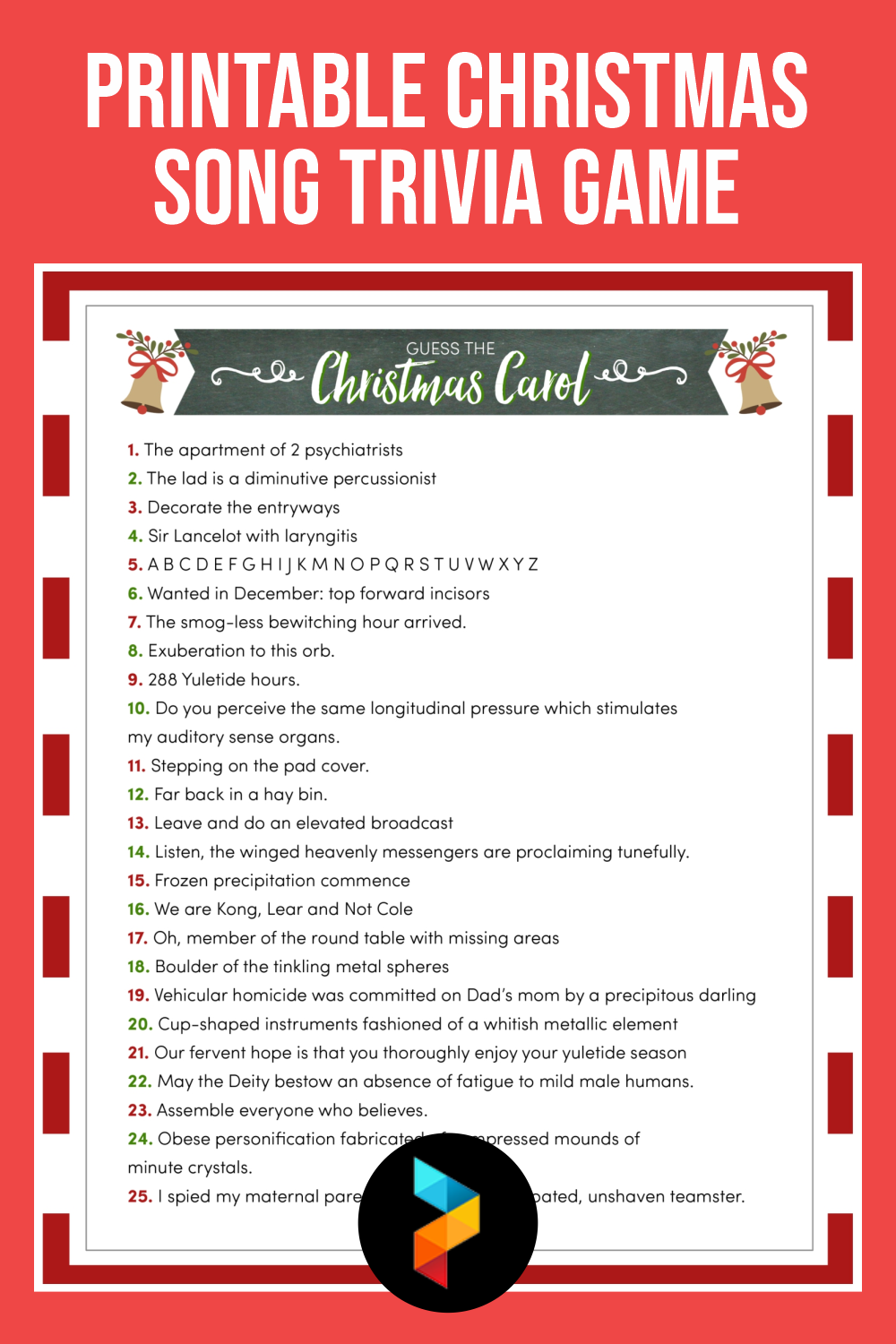 Post Printable Christmas Song Trivia Game 238647 Post Printable Christmas Song Trivia Game 238647