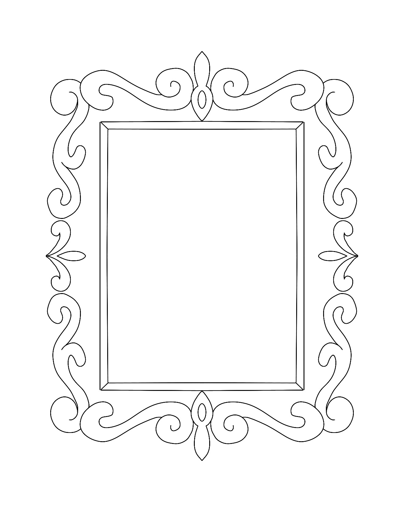 Post Printable Coloring Page Picture Frame 38288