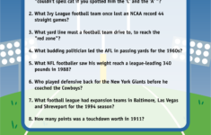 Post Printable Football Trivia Questions And Answers 165915
