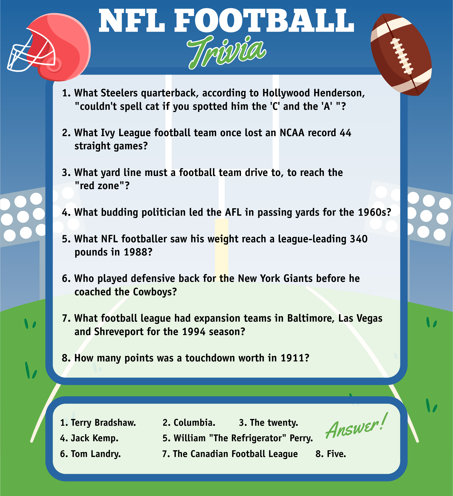 Post Printable Football Trivia Questions And Answers 165915