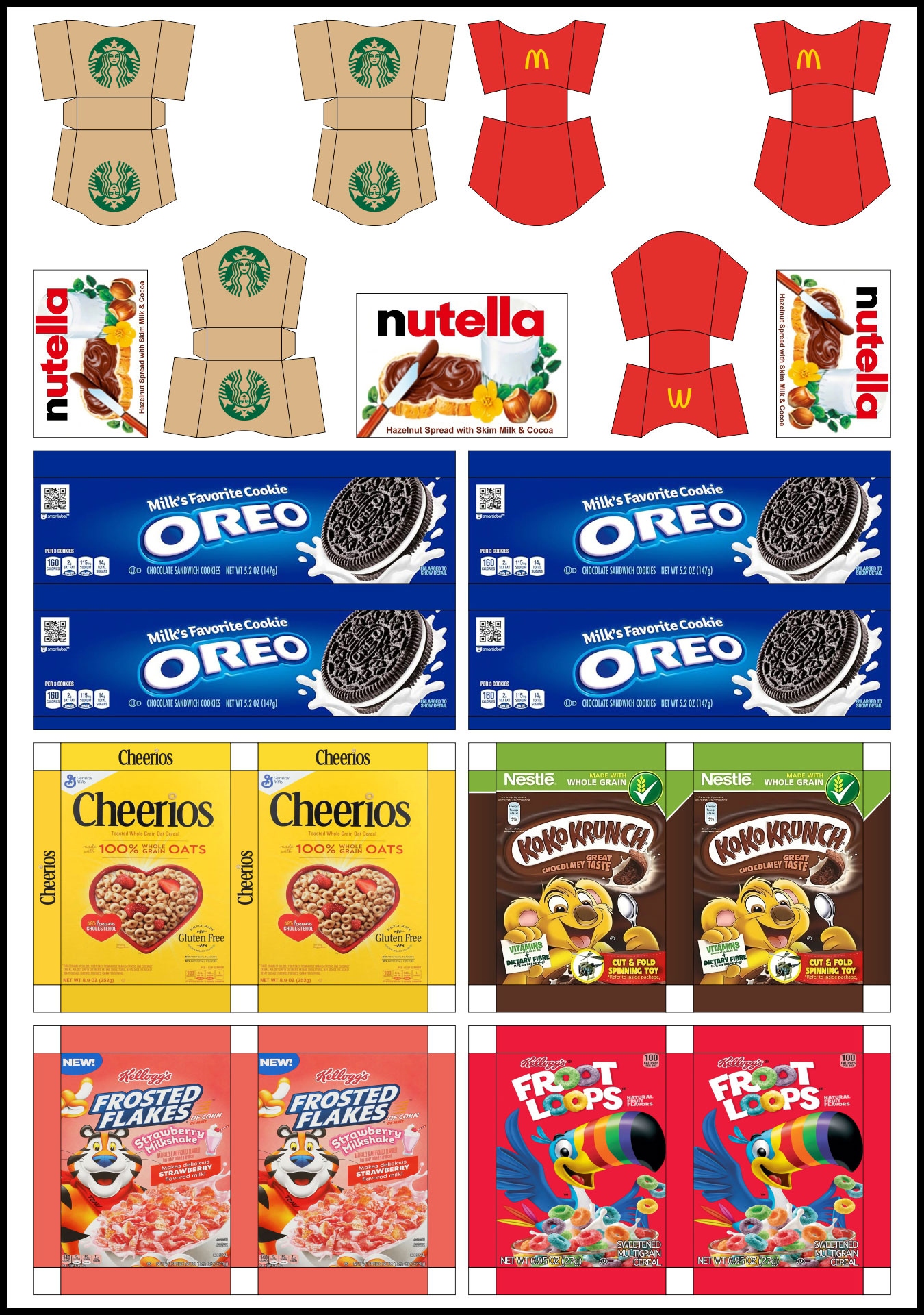 Post Printable Miniature Food 382904 Post Printable Miniature Food 382904