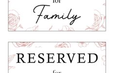 Post Printable Wedding Reserved Signs 193454