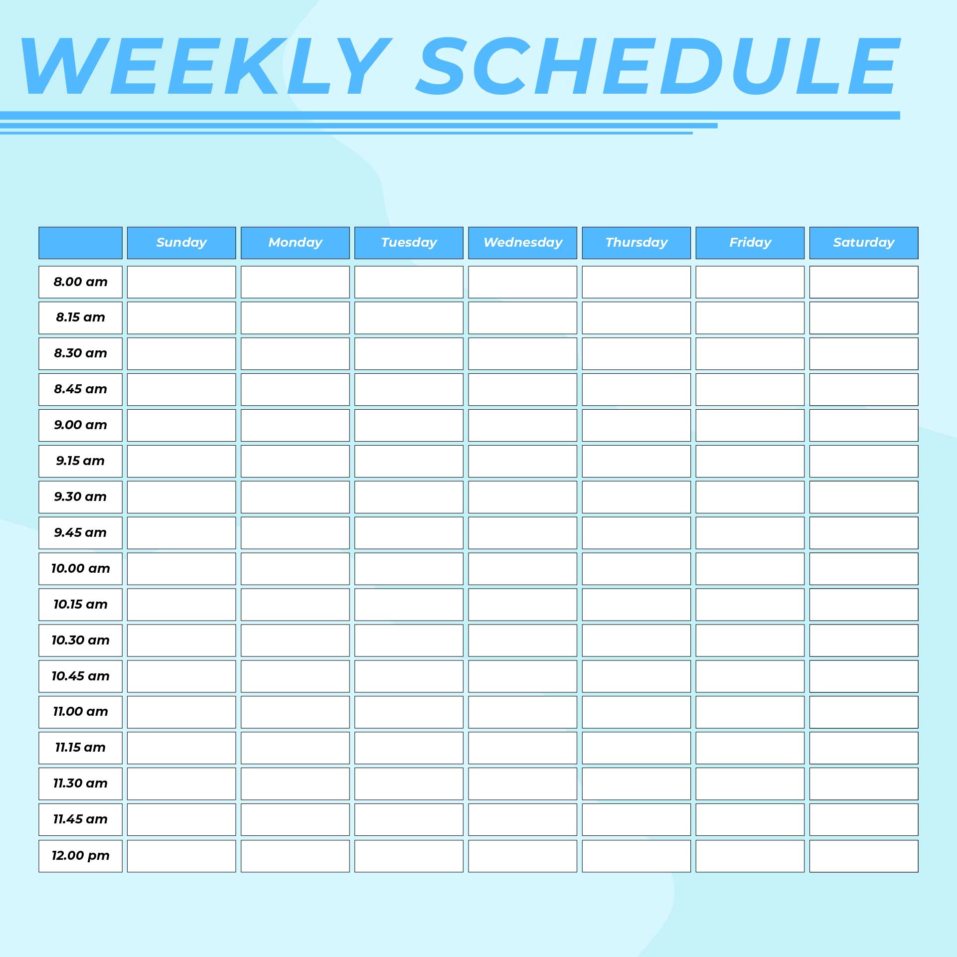 Post Printable Weekly Calendar With 15 Minute Time Slots 14614 Post Printable Weekly Calendar With 15 Minute Time Slots 14614