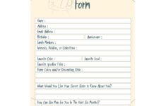 Post Secret Sister Forms Printable 216298