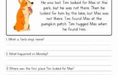 Post Short Story Reading Comprehension Worksheets 302712