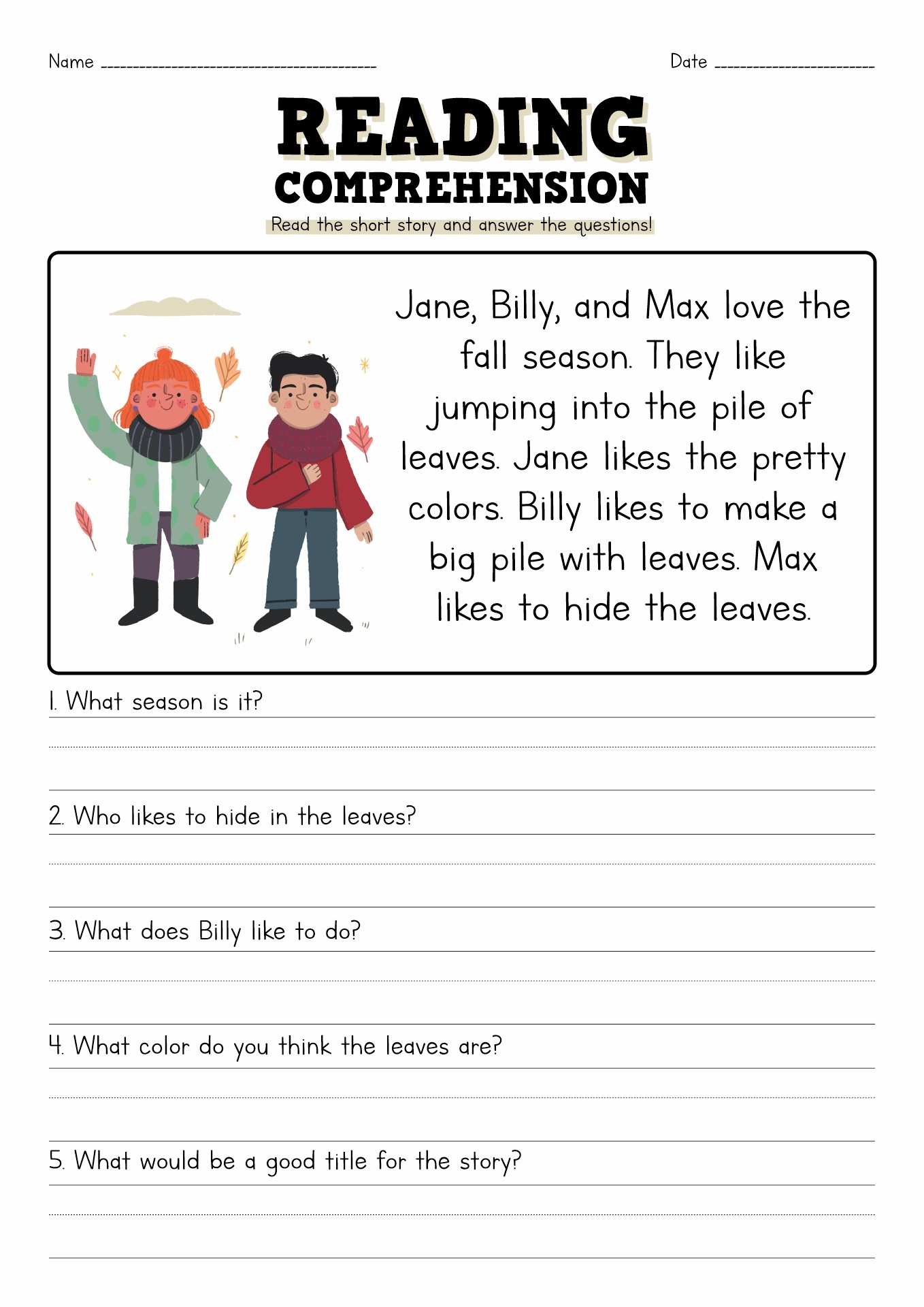 free printable short stories with comprehension questions free printable short stories with comprehension questions