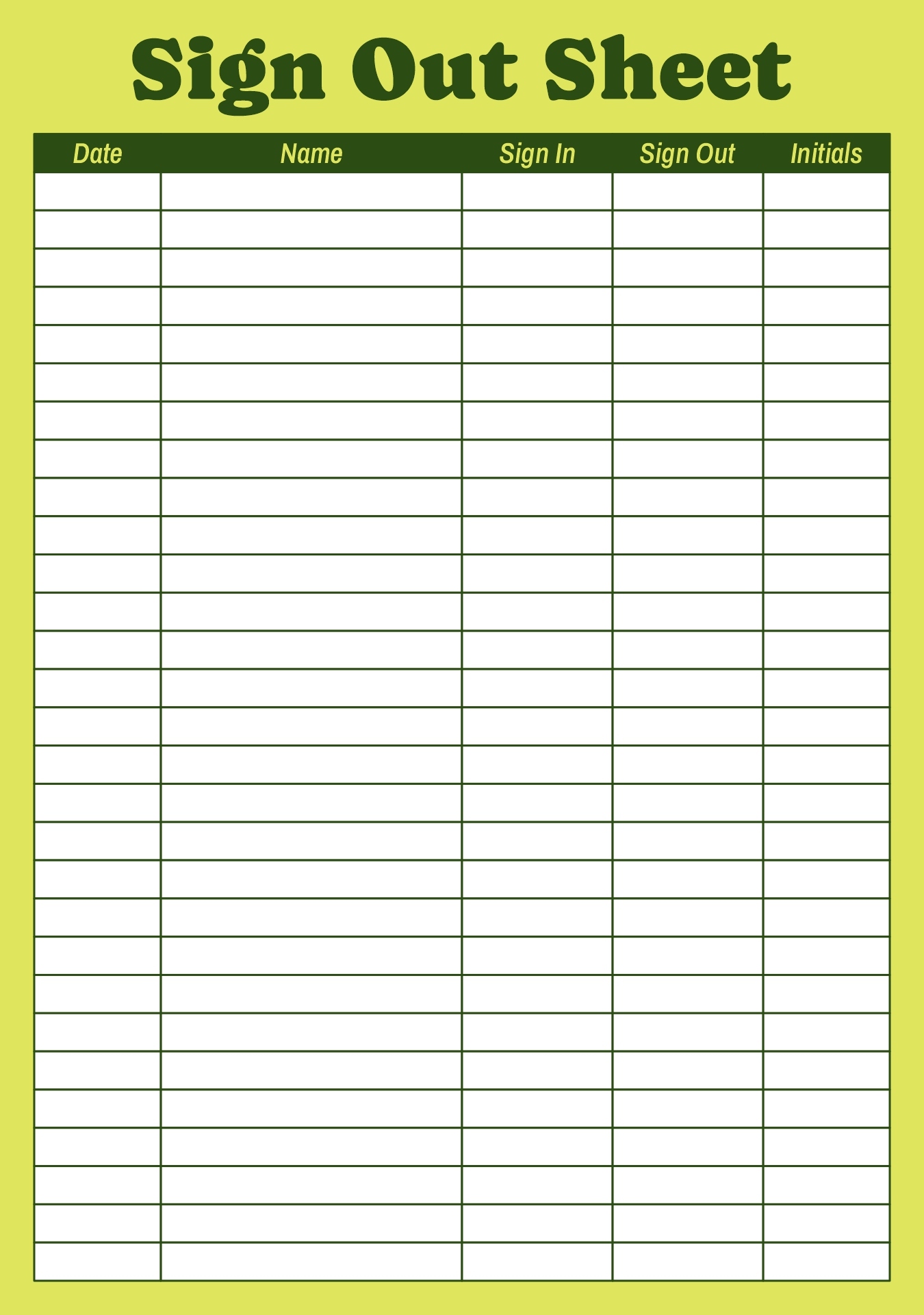 Post Sign Out Sheet Template Printable 131744 Post Sign Out Sheet Template Printable 131744