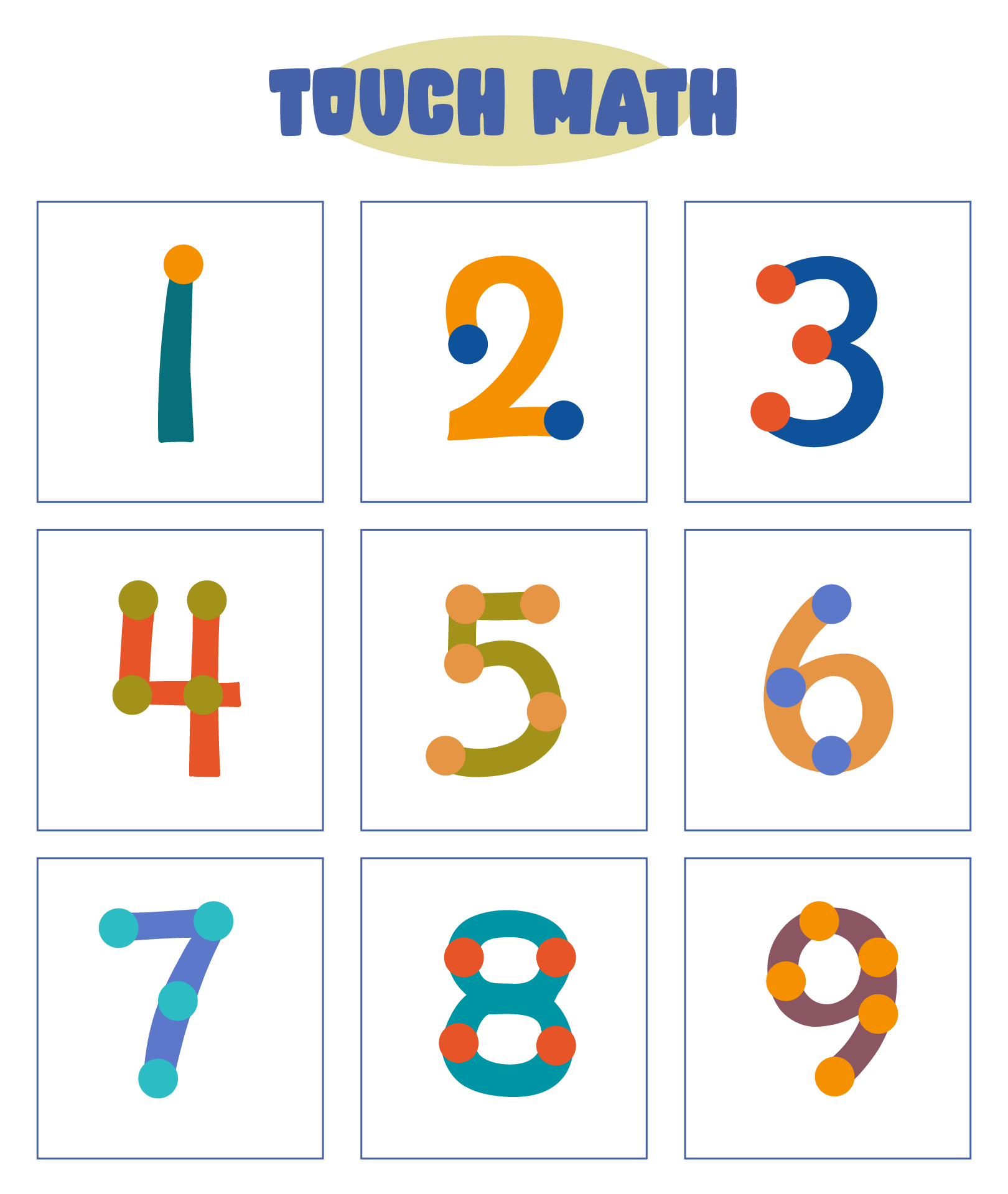 Post Touchmath Numbers 1 9 Printable 376318