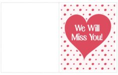 Post We Will Miss You Card Printable Template 386591
