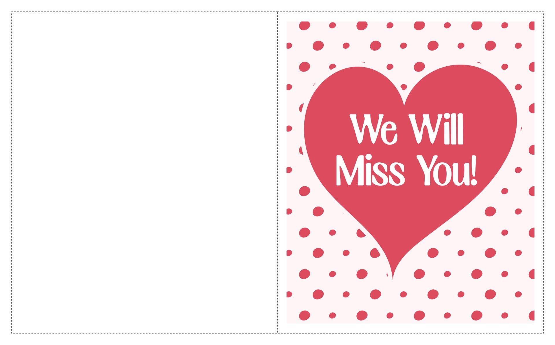 Post We Will Miss You Card Printable Template 386591