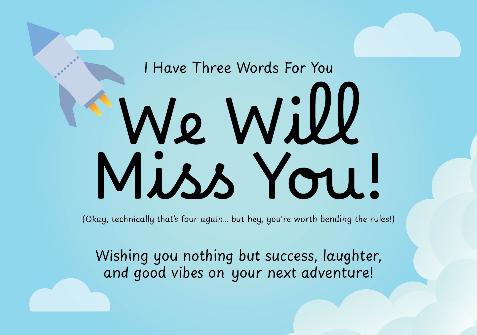 Post We Will Miss You Card Printable Template 386591