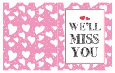 Post We Will Miss You Card Printable Template 386591
