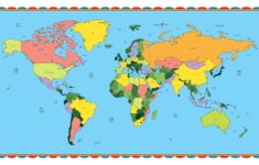 Post World Map Printable A4 Size 397159