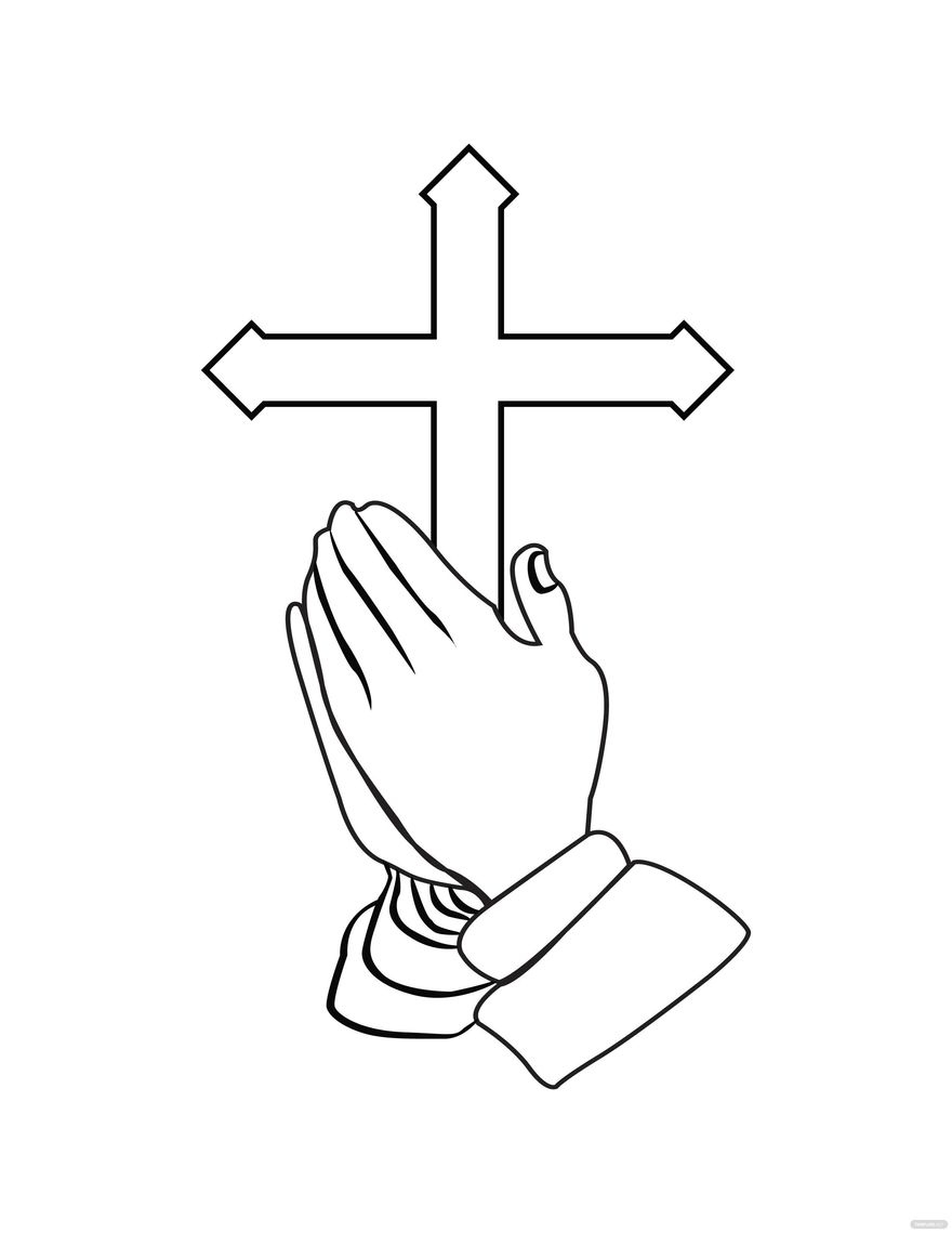 Praying Hands Coloring Page Praying Hands Coloring Page