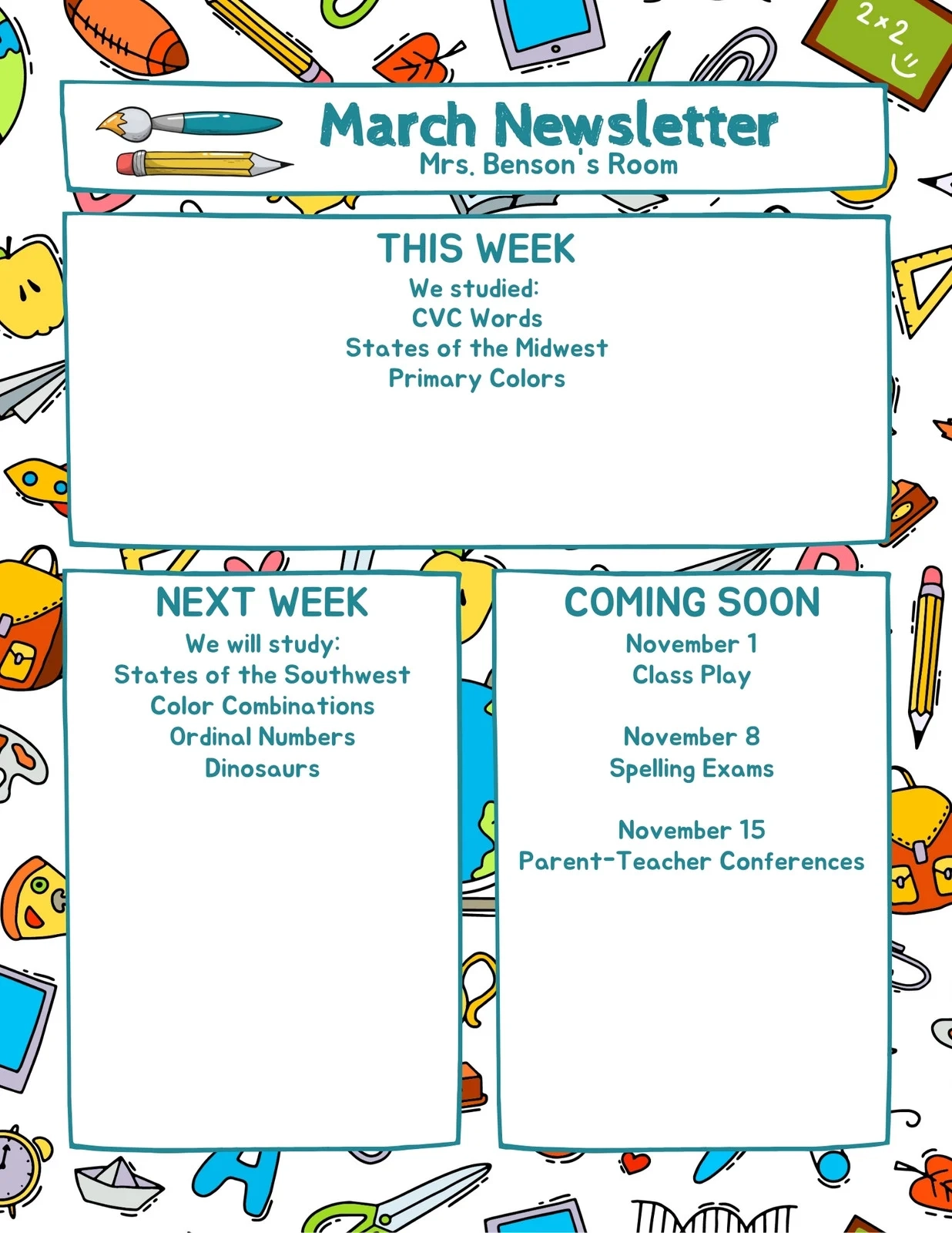 free printable preschool newsletter templates free printable preschool newsletter templates