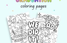 Preschool And Kindergarten Graduation Coloring Pages