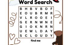 Preschool Kindergarten Groundhog Day Word Search Worksheet Activity 2