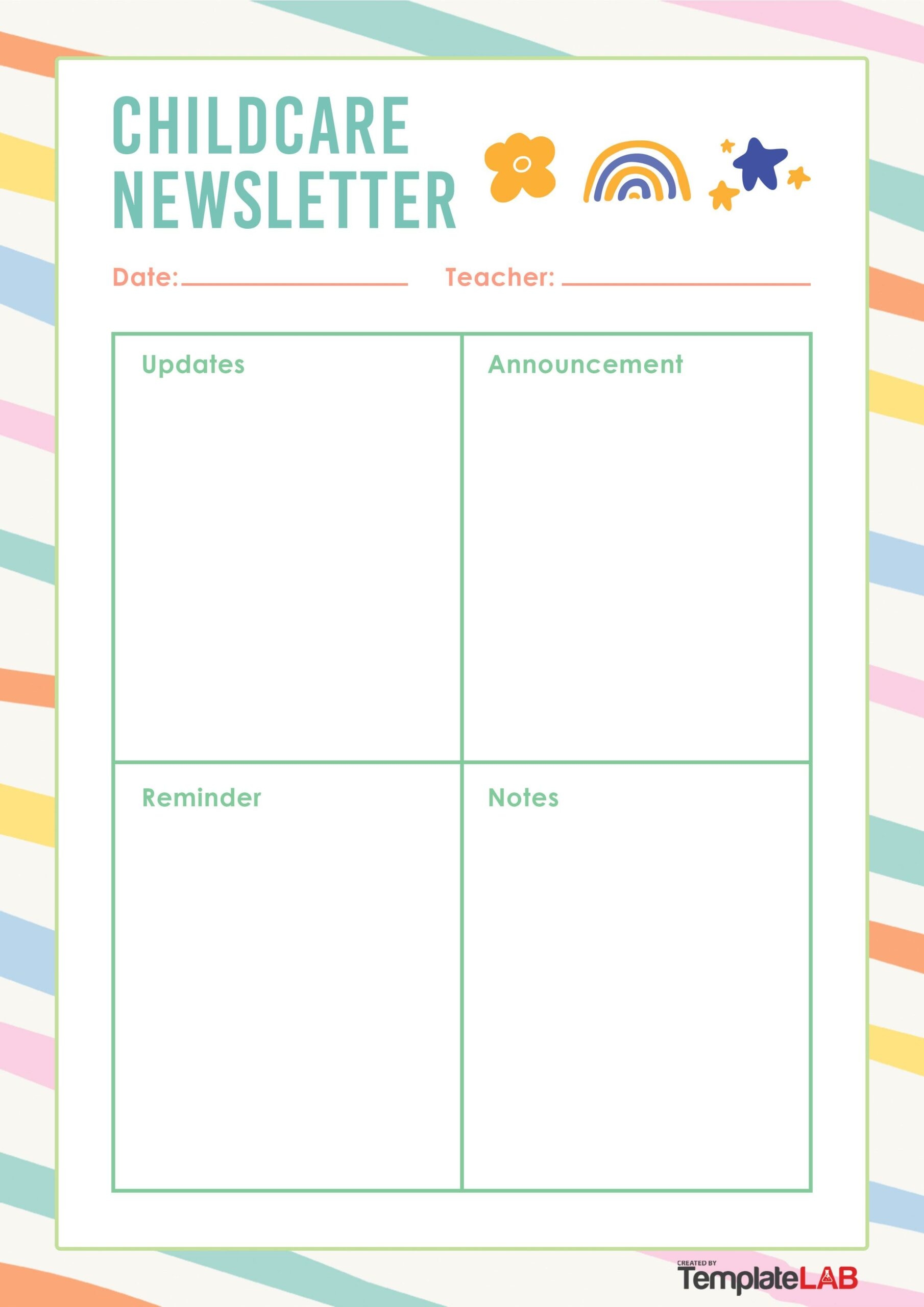Preschool Newsletter Templates