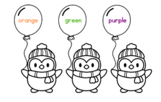 Preschool Winter Themed Color Matching