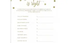 Price Is Right Baby Shower Game Printable Fillable Pdf Template