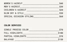 Price List