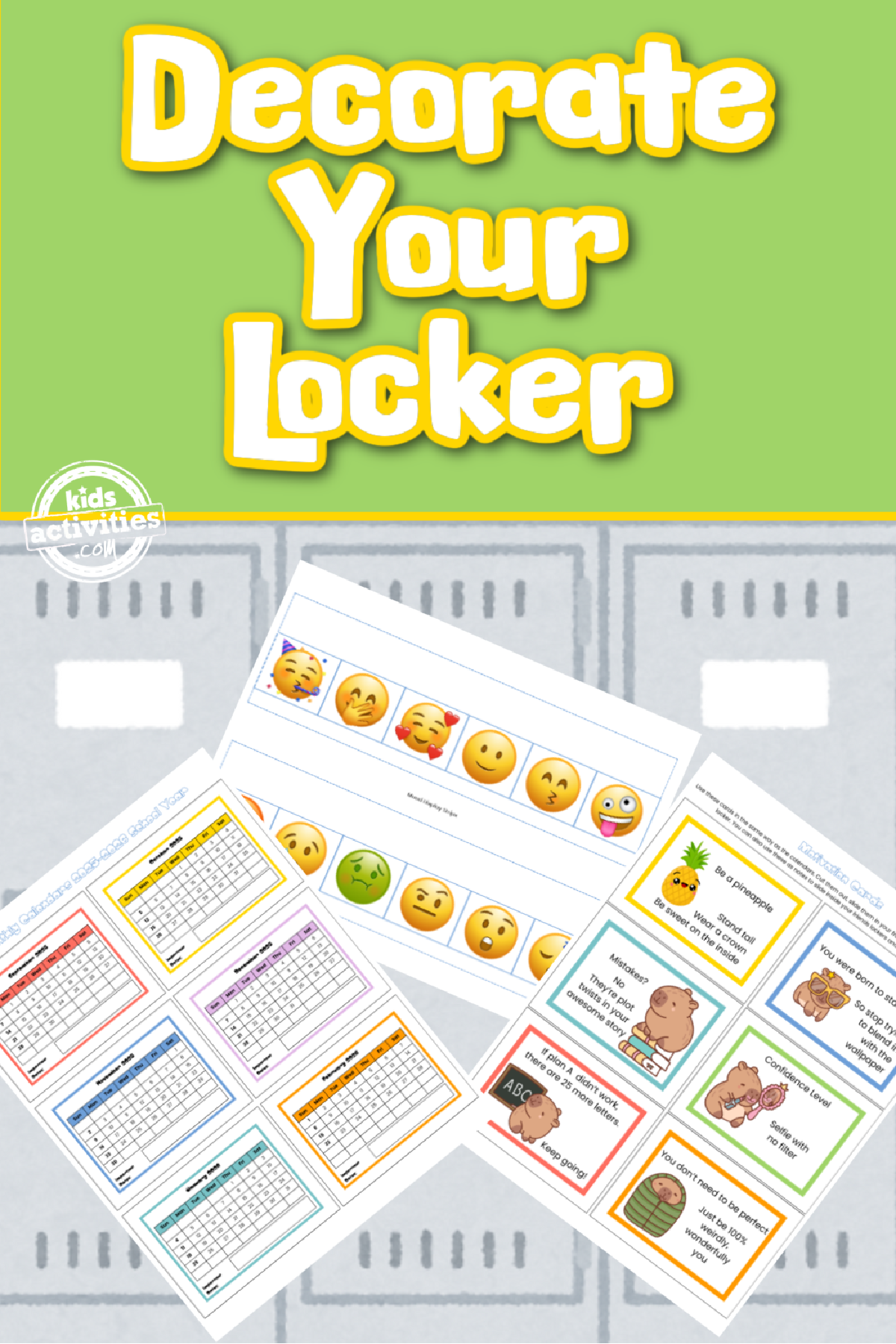 Print Cut Stick Free Locker Decor For Kids Teens Print Cut Stick Free Locker Decor For Kids Teens