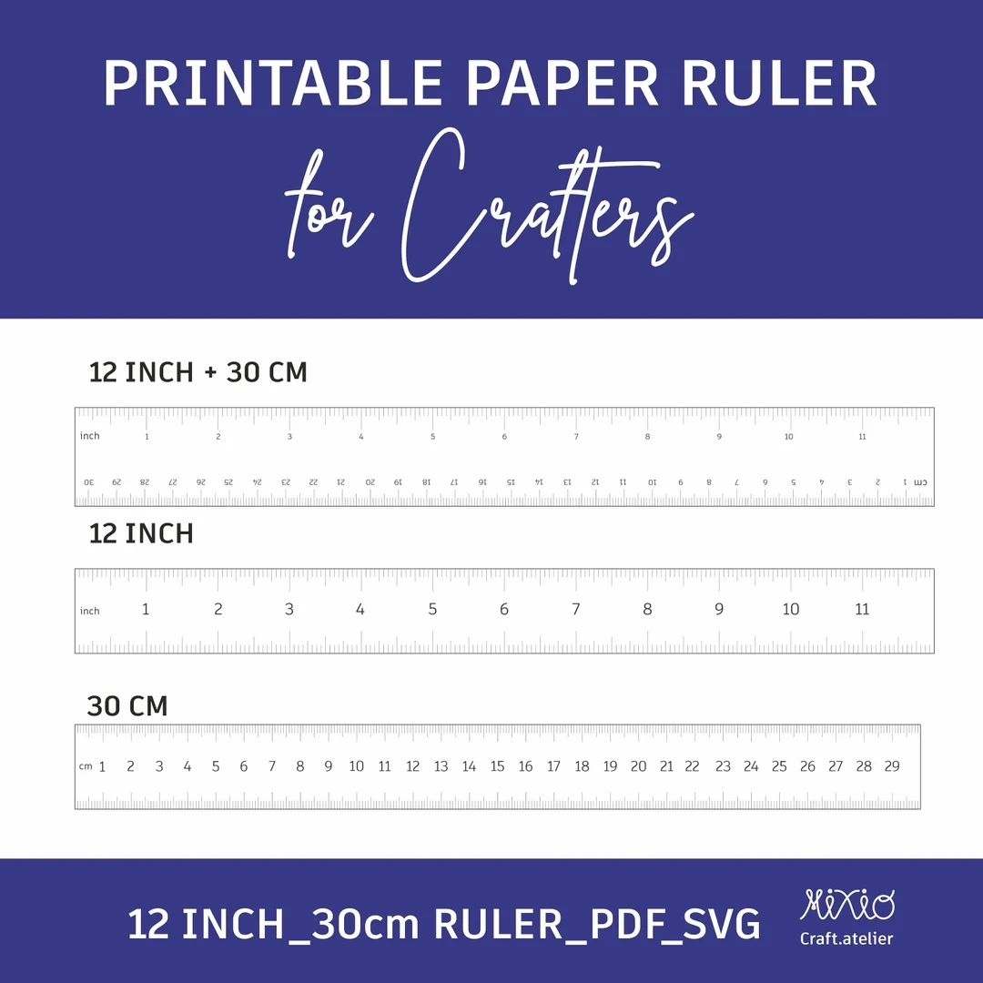 Printable 12 Inch 30 Cm Ruler Set Printable 12 Inch 30 Cm Ruler Set