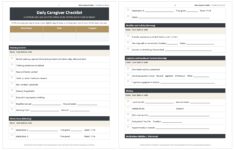Printable 24 7 Care Checklist Pdf