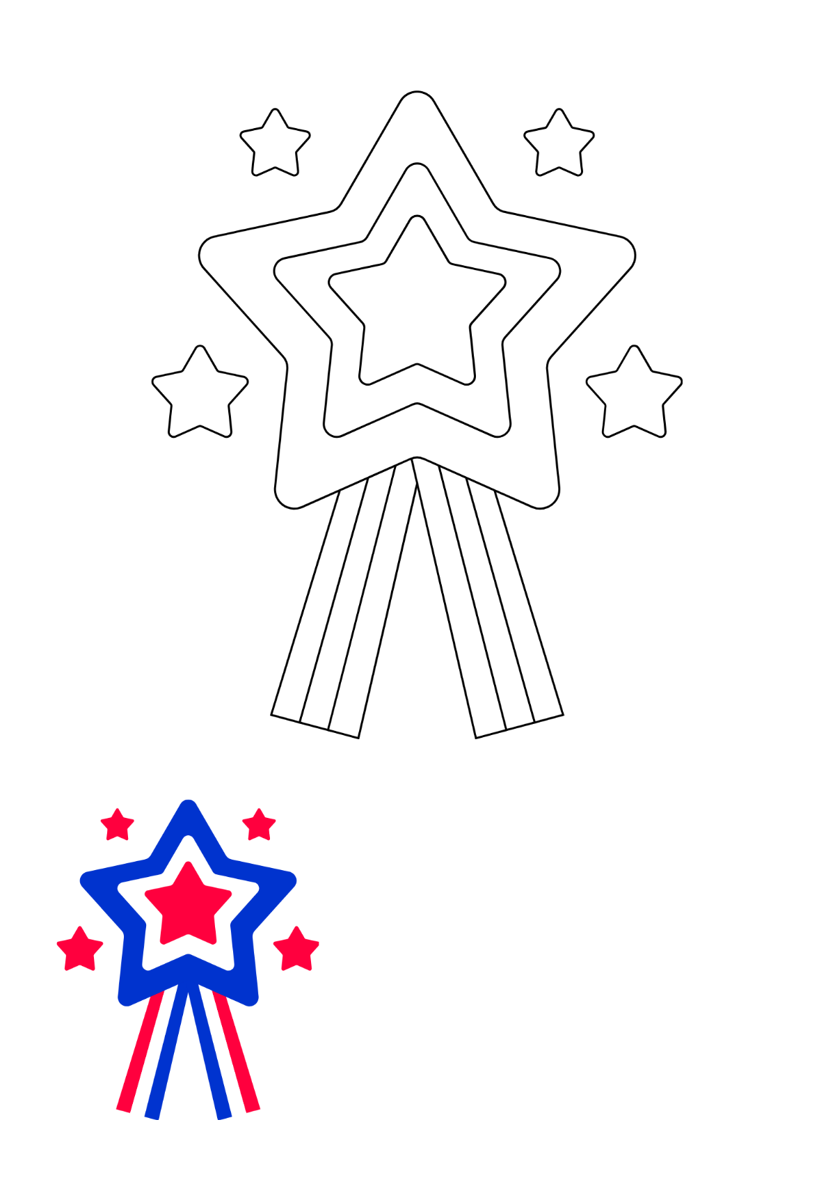 Printable 4th Of July Coloring Page Printable 4th Of July Coloring Page