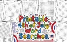 Printable 4th Of July Word Searches
